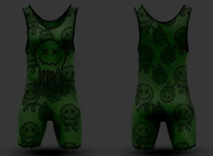 Just Wrestle Military Green Singlet